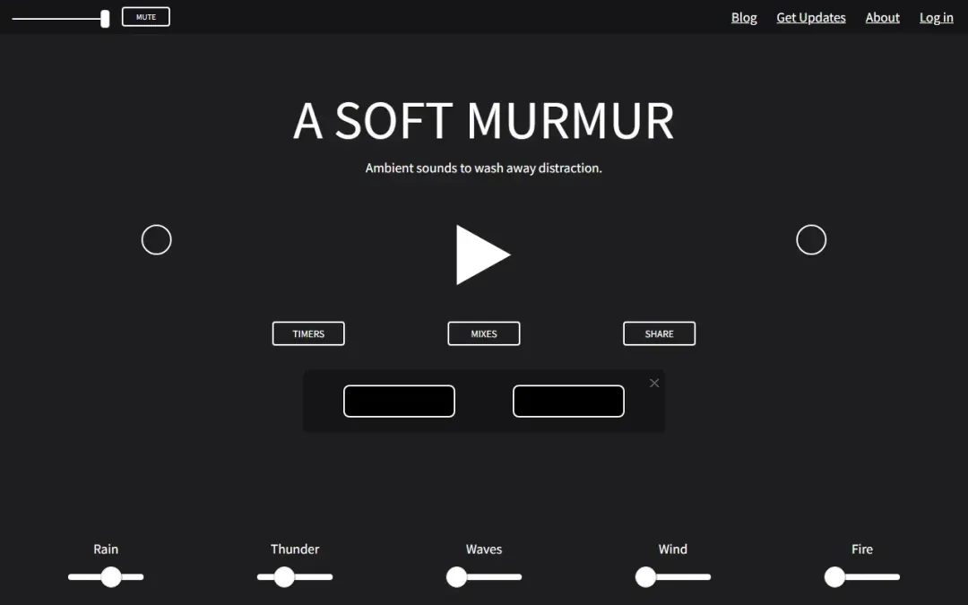 A Soft Murmur - 环境音效混合器